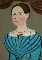 Woman in a Blue Dress