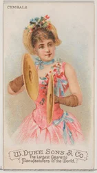 Cymbals, from the Musical Instruments Series N82 for Duke Brand Cigarettes