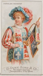 Heralds Trumpet, from the Musical Instruments series N82 for Duke brand cigarettes, 1888