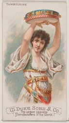 Tambourine, from the Musical Instruments series N82 for Duke brand cigarettes