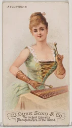 Xylophone, from the Musical Instruments series N82 for Duke brand cigarettes, 1888