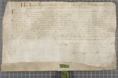 Diploma Issued by the University to Thomas James