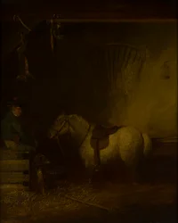 Pony in a Stable Interior