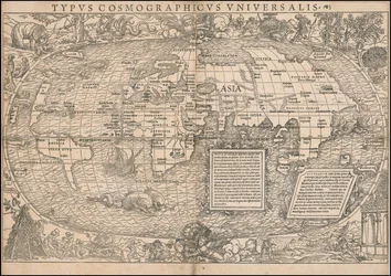 1532 Map of the World by Sebastian Münster