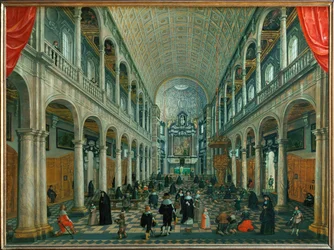 Interior of the Jesuit Church in Antwerp, Belgium