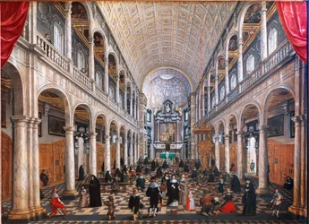 View of the Interior of the Church of the Jesuits in Antwerp