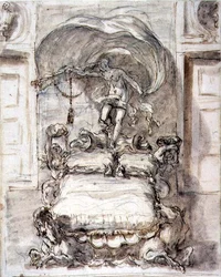 Bed with Sea-Horses and Fortune