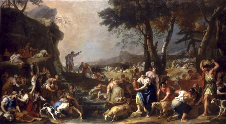 Moses Makes Water Flow from the Rock