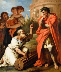 Tarquin the Elder consulting Attius Navius