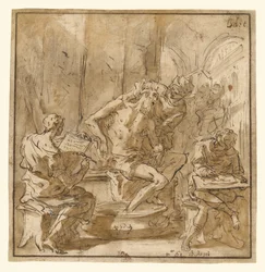 The Death of Seneca (recto); Study of a Man (verso)