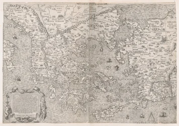 Speculum Romanae Magnificentiae: Map of Greece, mid-16th century