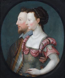 A Profile Portrait of a Lady and a Gentleman, Said to Be Philip Sydney and His Sister Lady Pembroke
