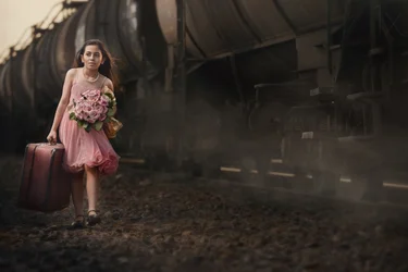 Pink Dress Train Journey