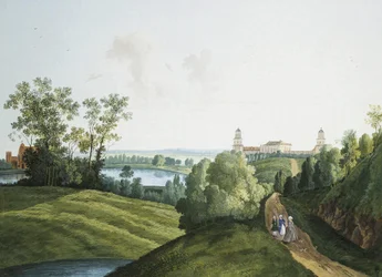 Landscape with a Farm in the Park in Tsarskoye Selo