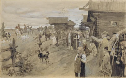 Hunting with Borzois