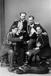 Grand Dukes Alexander Alexandrovich and Vladimir Alexandrovich of Russia, c. 1870-1875