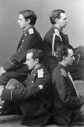Grand Dukes Alexander Alexandrovich and Vladimir Alexandrovich of Russia