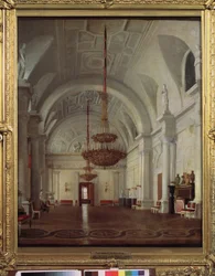 View of the White Hall of the Winter Palace in St Petersburg