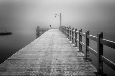 Misty Pier Solitude