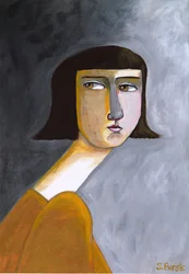 Pensive Woman Gaze