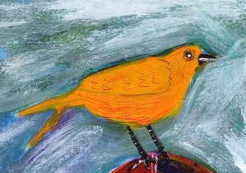 Vibrant Orange Bird