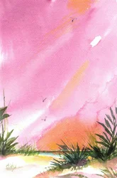 Pink Sunset Beach