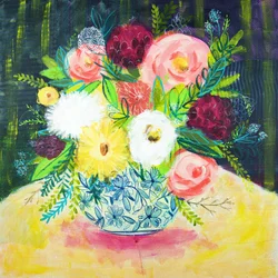 Vibrant Painted Bouquet