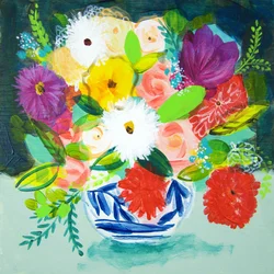 Vibrant Painted Flowers