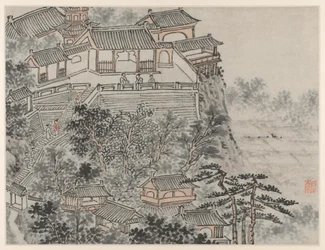 Twelve Views of Tiger Hill, Suzhou: The Five Sages Terrace, after 1490