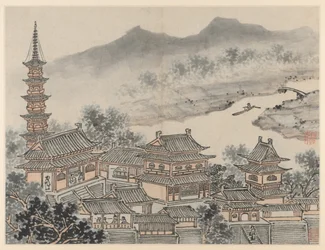 Twelve Views of Tiger Hill, Suzhou: The Thousand Buddha Hall and the Pagoda of the 