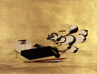 Inro, Brushes and Puppet Heads, Japanese