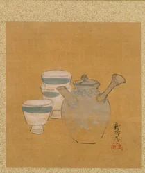 Leaf from Album of Seasonal Themes: Peasant with Basket