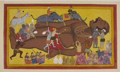 Demons Rouse Sleeping Kumbhakarna to Fight Rama