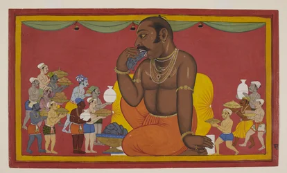 Kumbhakarna Is Fed Lavishly with Buffalo and Monkey Meat