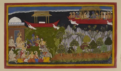 Rama and Sita Arrive at Bharadvaja