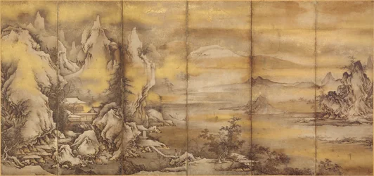 Landscape of the four seasons, one of a pair