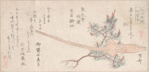Young Pine Tree and Handle of a Plow, 19th century