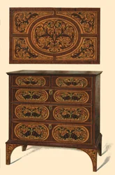 Chest of Drawers Inlaid with Marquetry