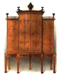 Amboyna and Rosewood Cabinet, 1906