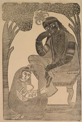 Radha Stroking Krishna
