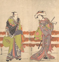 Ichikawa Danjuro Fifth as a Komuso Holding a Basket-Hat in His Right Hand