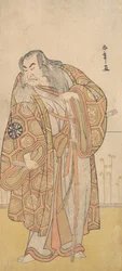 Ikunojo III as Chiyosaki Striking the Chozubachi, a Shower of Gold Coin Flies, late 18th century