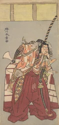 The Actor Ichikawa Danjuro V, Attired in Voluminous Ceremonial Trousers Nagabakama, 1726-1792