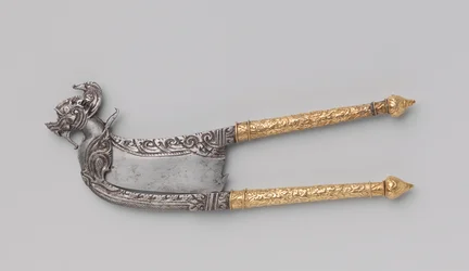 Betel-nut cutter, c.1690-1720 (iron and gold)