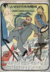 Dreyfus affair - Monsieur Jaures - La Verite en marche, drama a grand spectacle - vivid Dreyfus, Vive Zola, a bas l