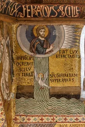 The Palatine Chapel, cycle of mosaics on the Old Testament, cycle of the Creation: 