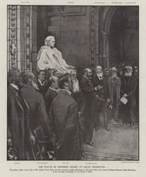 The Statue of Professor Thomas Henry Huxley in the Great Hall of the Natural History Museum, South Kensington, London