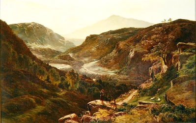 Boy and Girl Tending a Herd