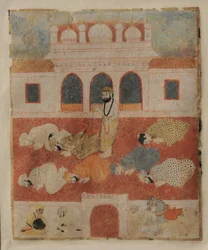 Guru Nanak Dev Ji Standing in the Midst of Devotees