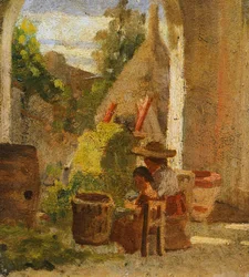 Rustic loggia, Country Study triptych